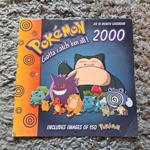 Pokemon vintage year 2000 memorabilia calendar